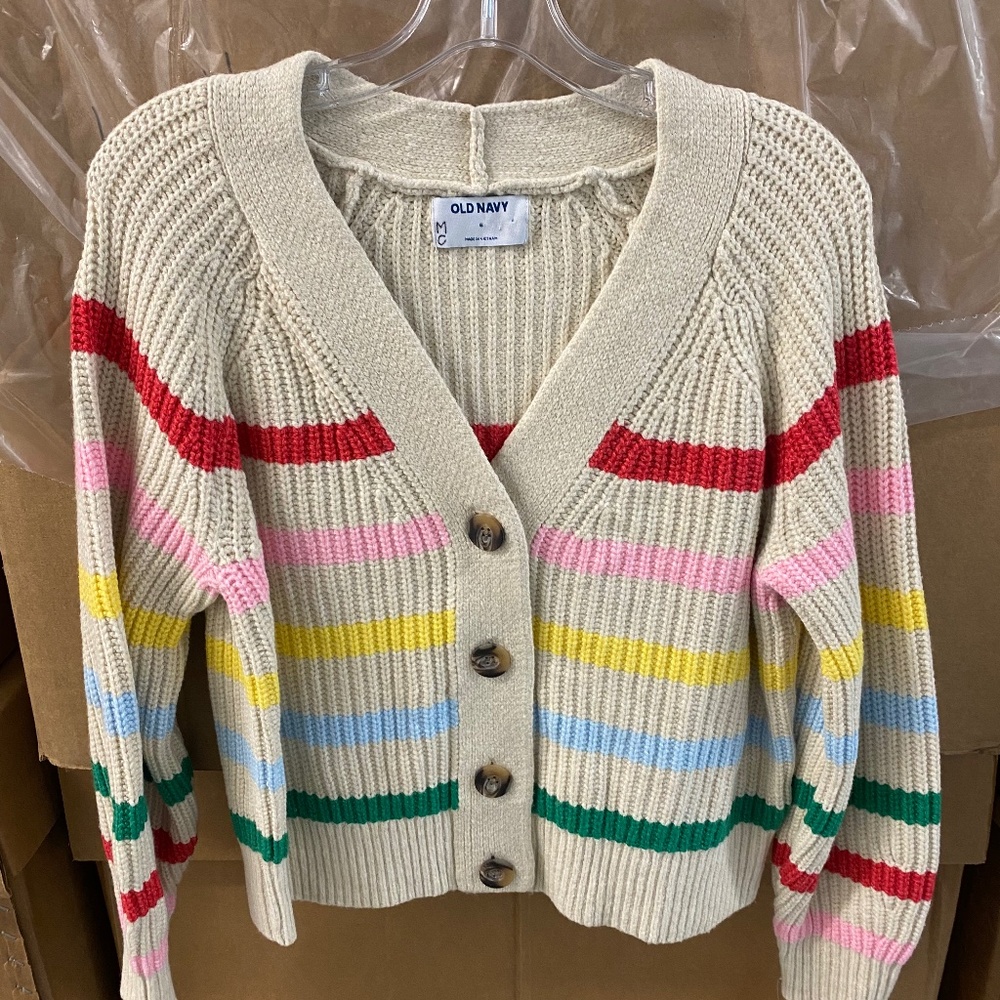 Old navy striped cardigan